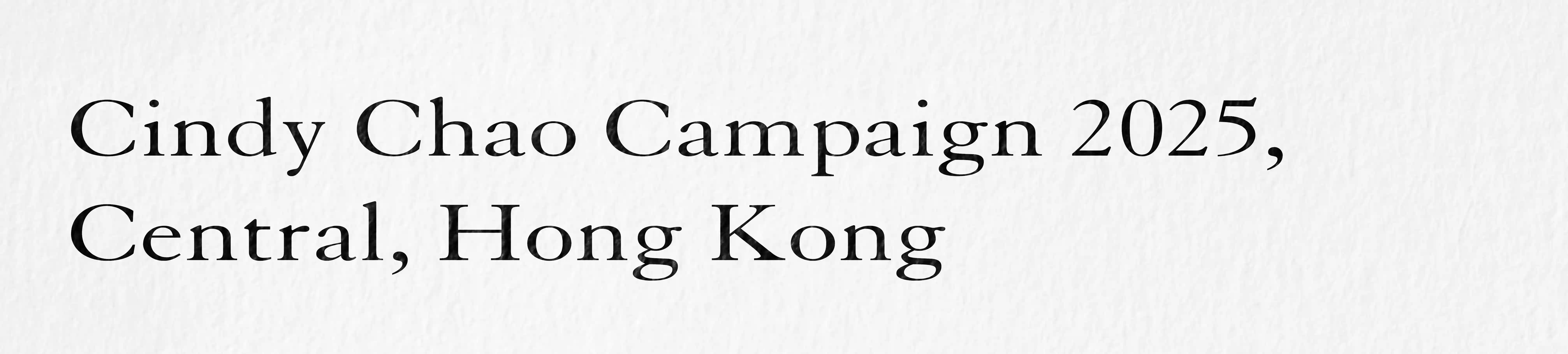 Hero scene label - Cindy Chao Landmark campaign description